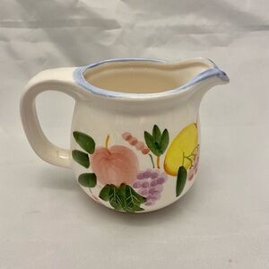 Small Painted Creamer, Grapes Fruit Design, Vintage EUC